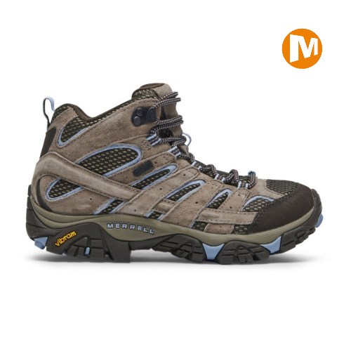 Dámské Trekové Boty Merrell Moab 2 Mid Waterproof Hnědé (CZ. CRGXZ)